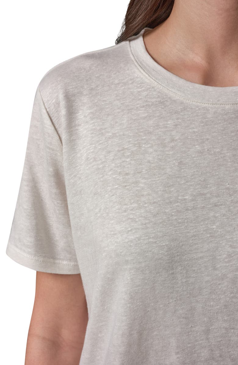 Donna Karan New York Linen Blend T-Shirt, Alternate, color, Cream