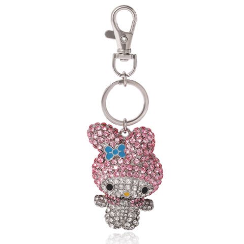 Sanrio My Melody Pink Crystal Bag Charm Keychain