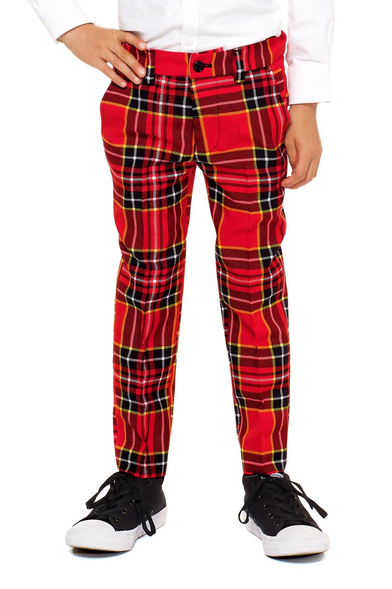 Lumberjack Two-Piece Suit with Tie, Alternate, color, RED