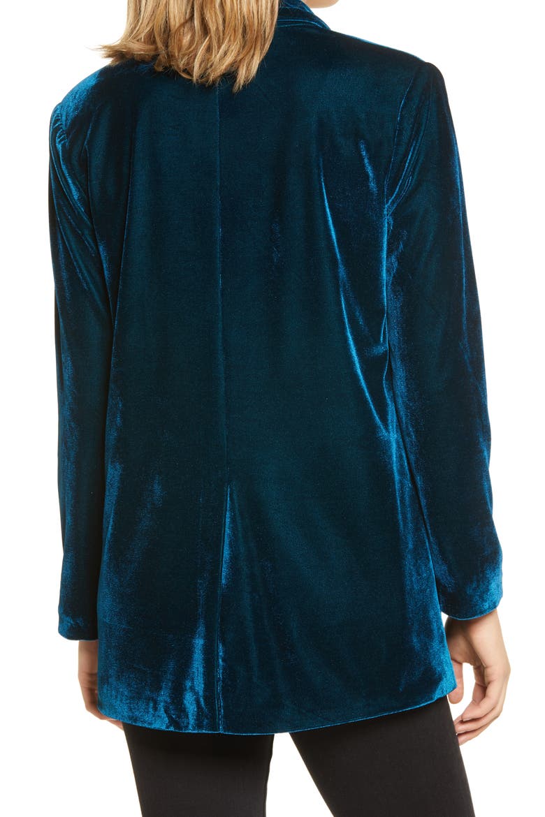 Velvet Blazer, Alternate, color, CERULEAN