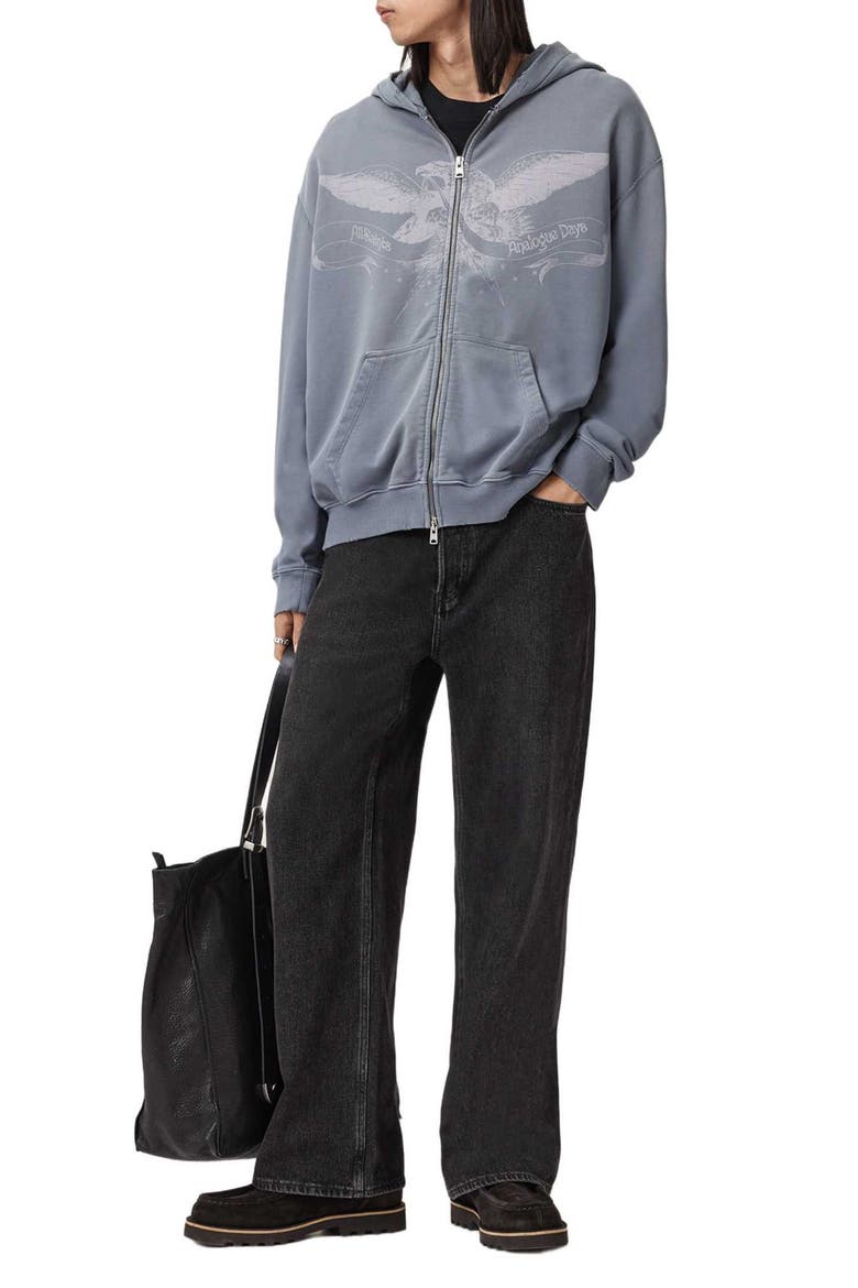 Aeterna Graphic Zip Hoodie, Alternate, color, SLATE WASH BLUE