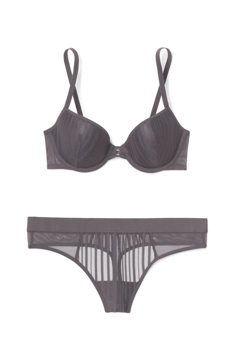 Naia Holly Unlined Demi Bra, Alternate, color, Dark Grey