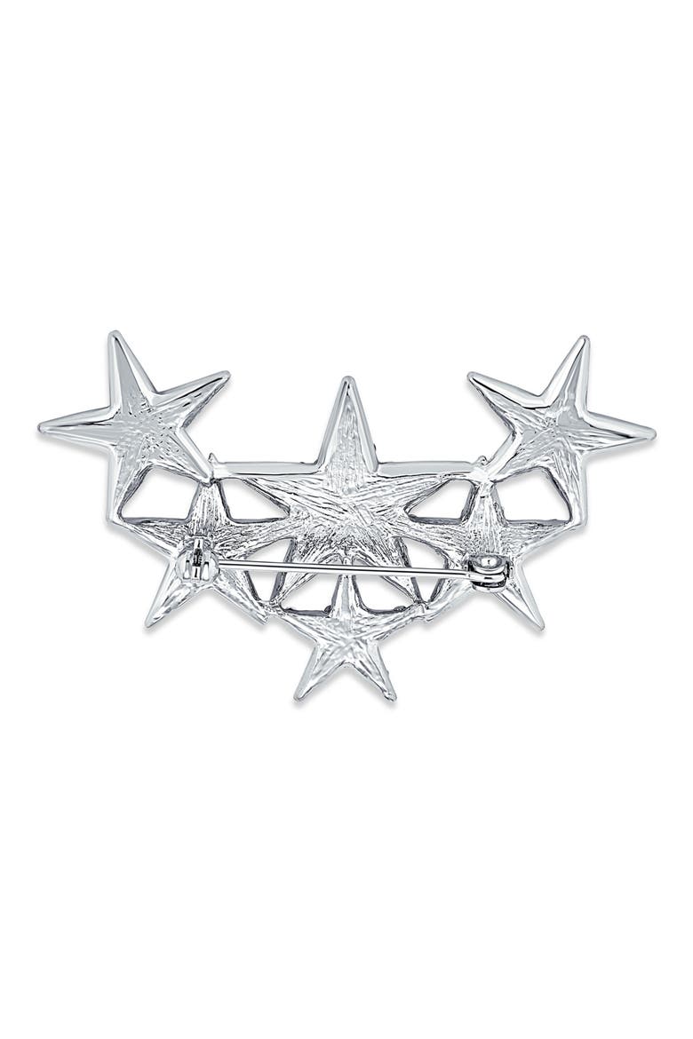 Large Holiday Star Brooch, Alternate, color, SILVER