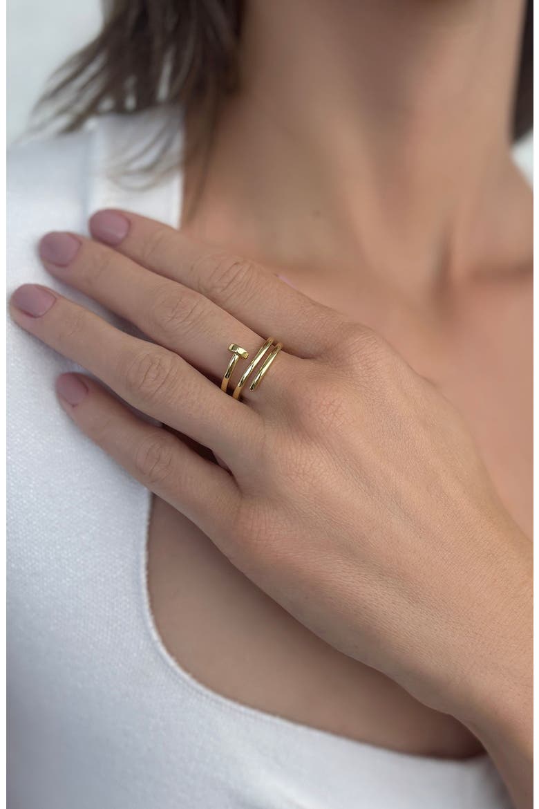 Nail Coil Ring, Alternate, color, GOLD