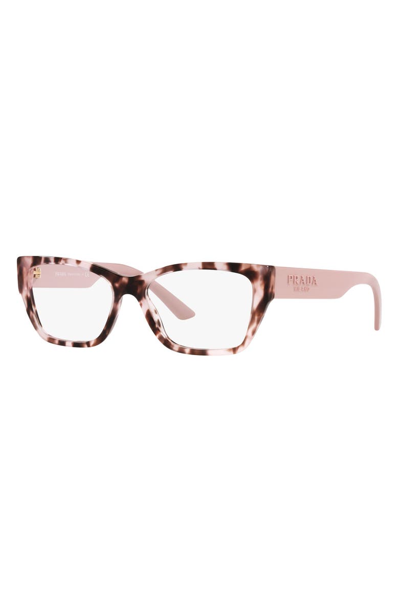 Prada 54mm Rectangular Optical Glasses, Alternate, color,