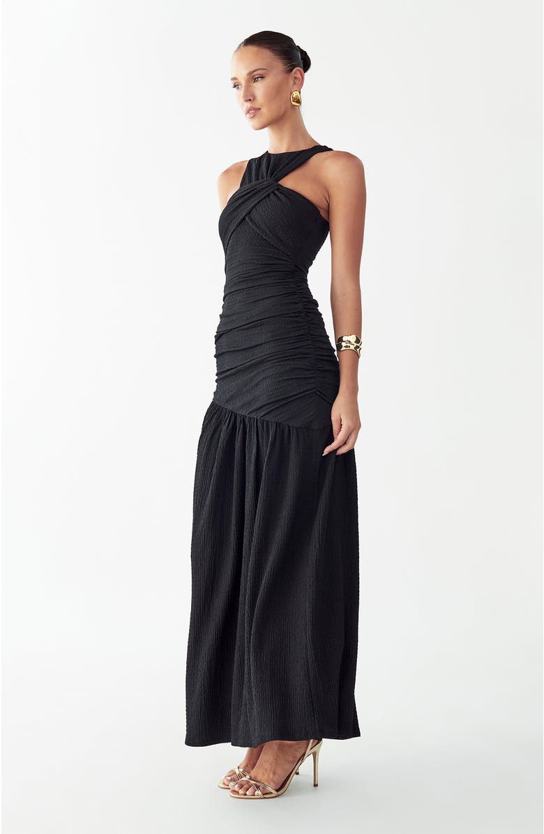 BWLDR Kyle Midi Dress, Alternate, color, Black
