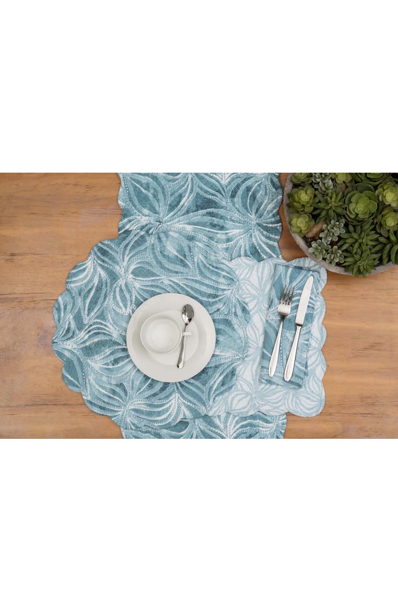 C&F Home Azzurra Marine Coastal Reversible Table Runner 14" x 51", Alternate, color, Blue