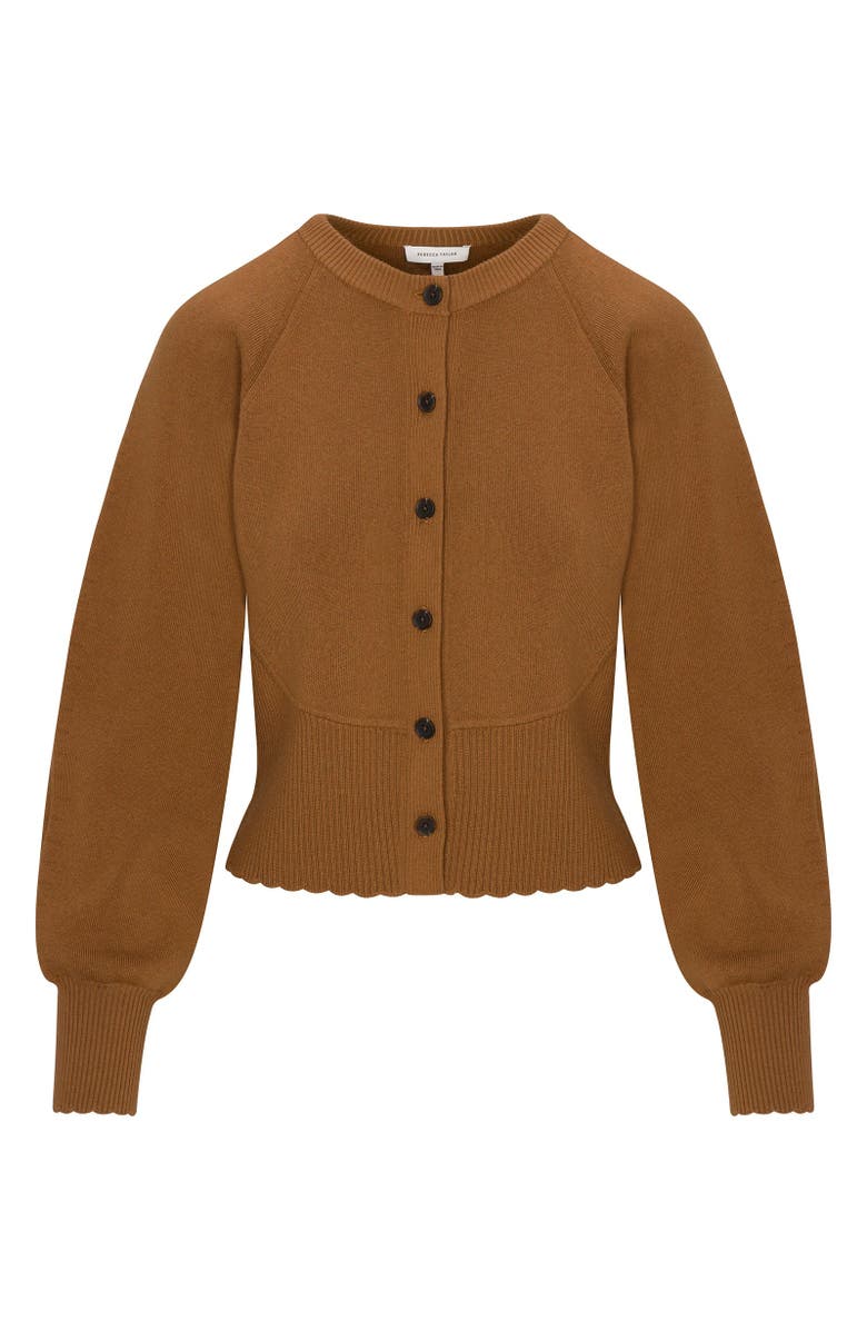 Rebecca Taylor Rhea Knit Cardigan, Alternate, color, Tobacco