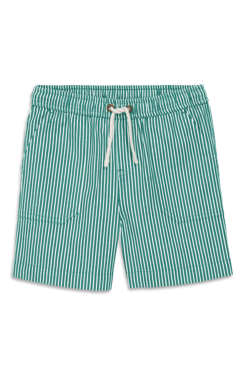 Primary Kids Stretch Chino Short In Boardwalk Stripe, Main, color, Sunwashed Teal Union Stripe