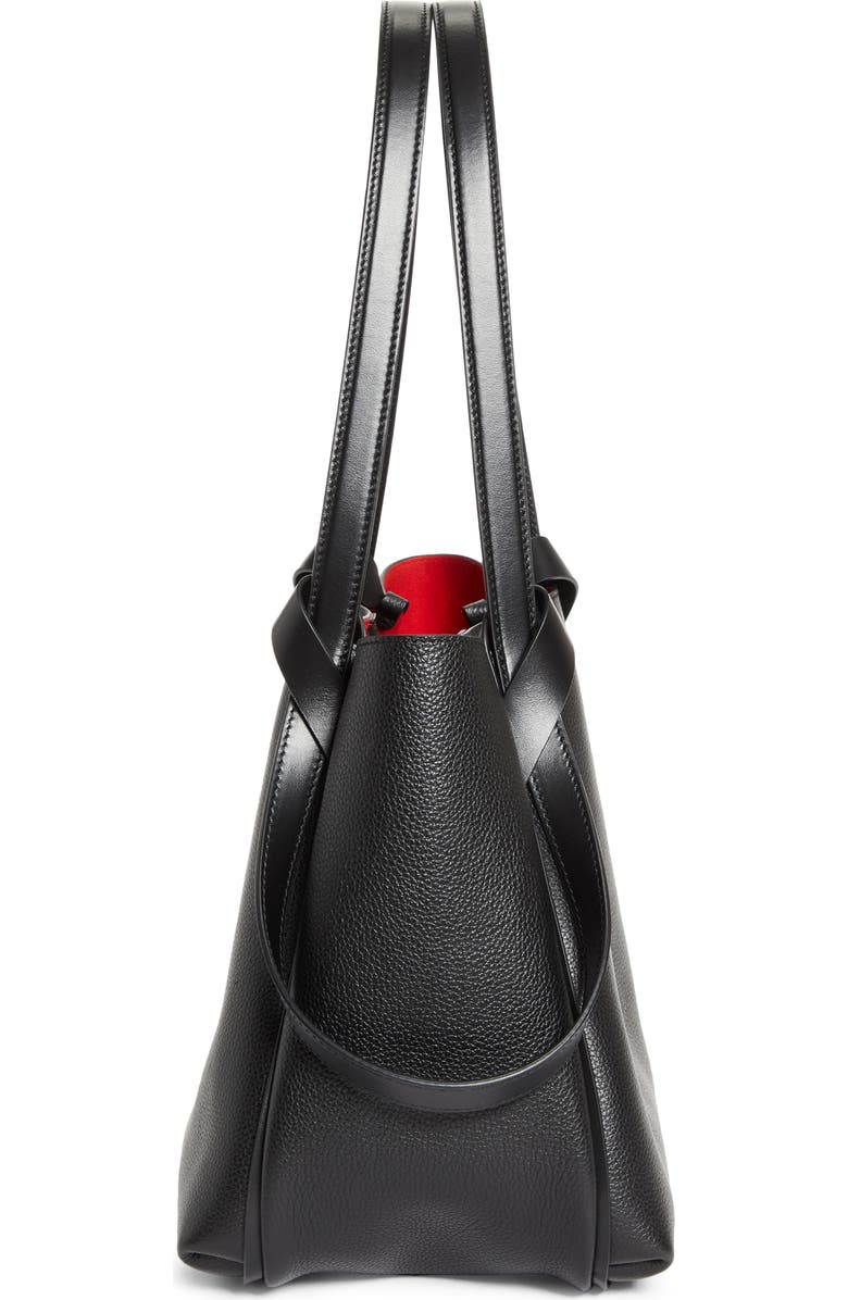 Christian Louboutin Small Bettina Leather Tote, Alternate, color, Bk01 Black