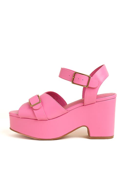Charlotte Stone Raf Platform Sandal In Pink