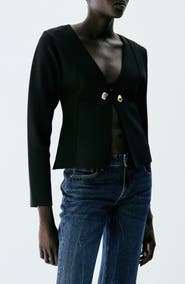 MANGO Apollo V-Neck Knit Jacket