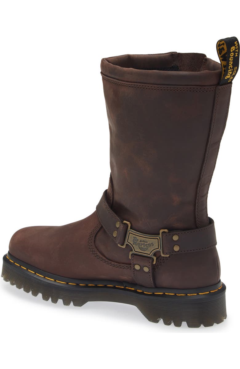 Dr. Martens Anistone Harness Boot, Alternate, color, Dark Brown