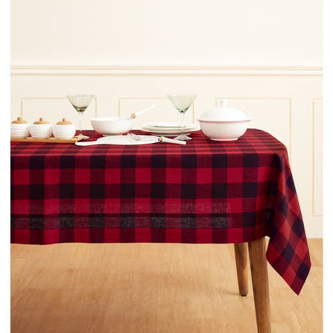 Linen Tablecloth - Buffalo Check