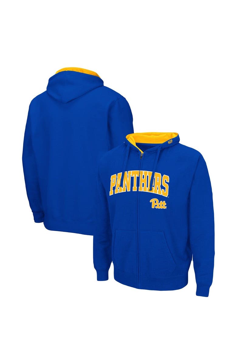 COLOSSEUM Men's Colosseum Royal Pitt Panthers Arch & Team Logo 3.0 Full-Zip Hoodie, Main, color, Royal