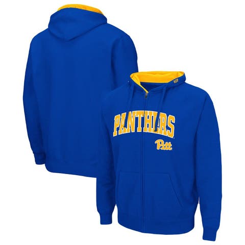 Men's Colosseum Royal Pitt Panthers Arch & Team Logo 3.0 Full-Zip Hoodie