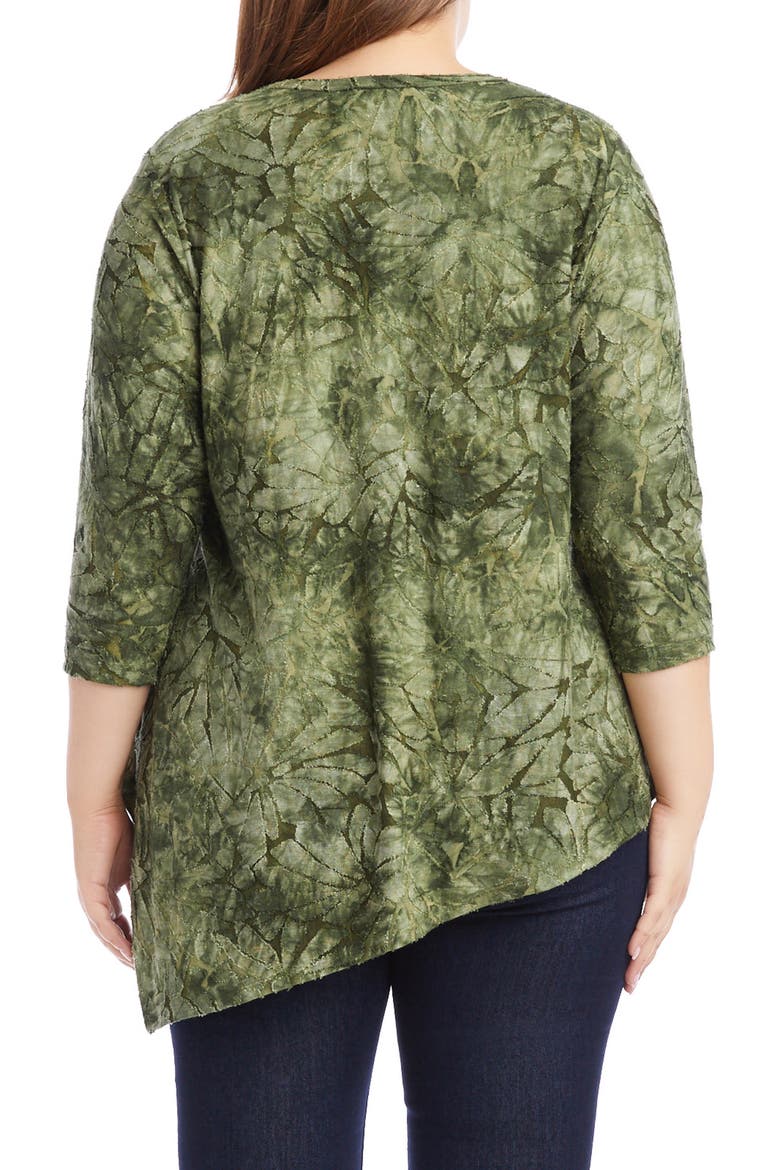 Asymmetrical Hem Burnout Top, Alternate, color, T/ D
