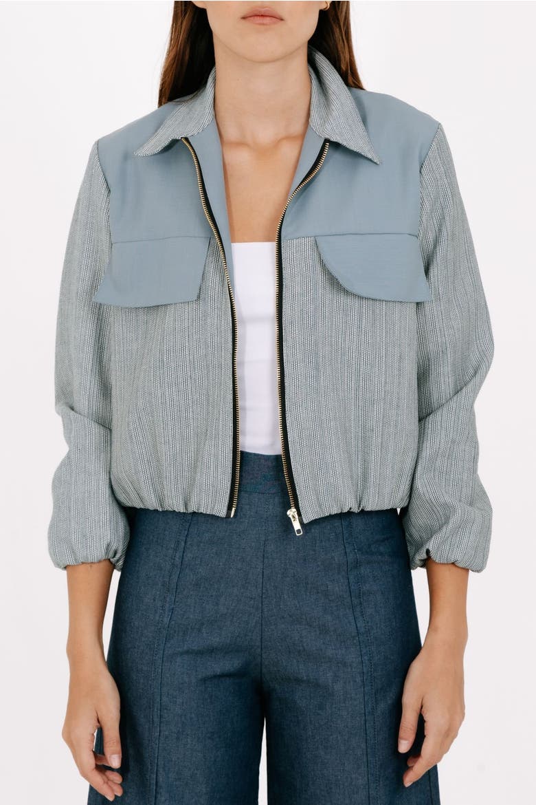 Stillwater Bomber Jacket, Main, color, Denim