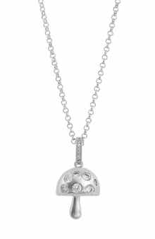 SAVVY CIE JEWELS Modern Mushroom Pendant Necklace