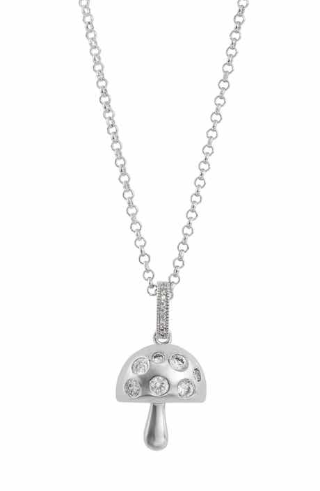 SAVVY CIE JEWELS Modern Mushroom Pendant Necklace