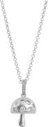 SAVVY CIE JEWELS Modern Mushroom Pendant Necklace
