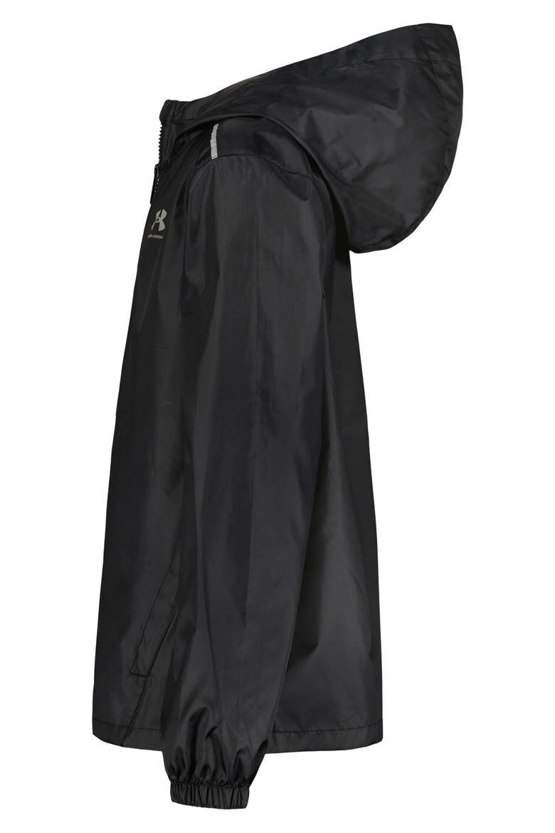 Kids' Madeweather Hooded Windbreaker Jacket, Alternate, color, BLACK