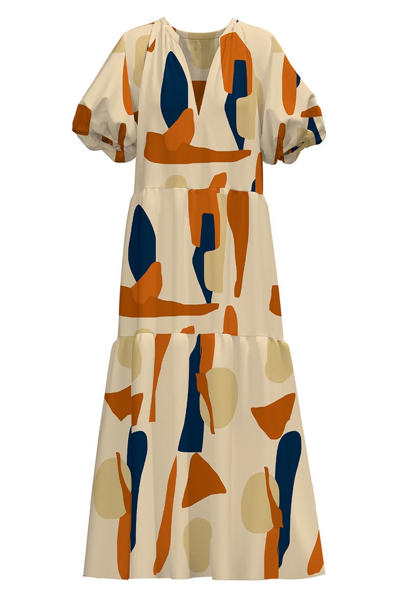Koni Short Sleeve Dress, Main, color, CREAM