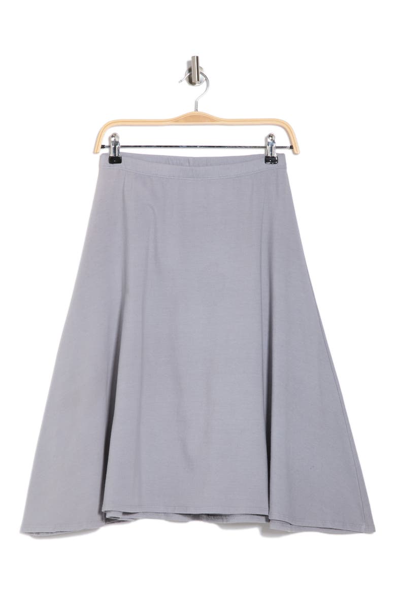Flared Midi Skirt, Alternate, color, SILVER