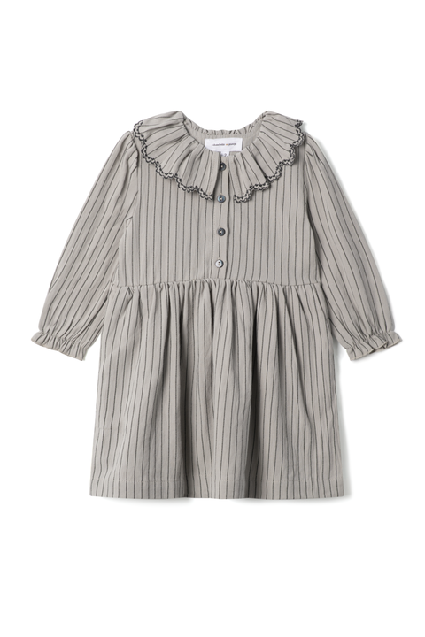 Woven Striped Embroidered Dress (Toddler, Little Kid & Big Kid)