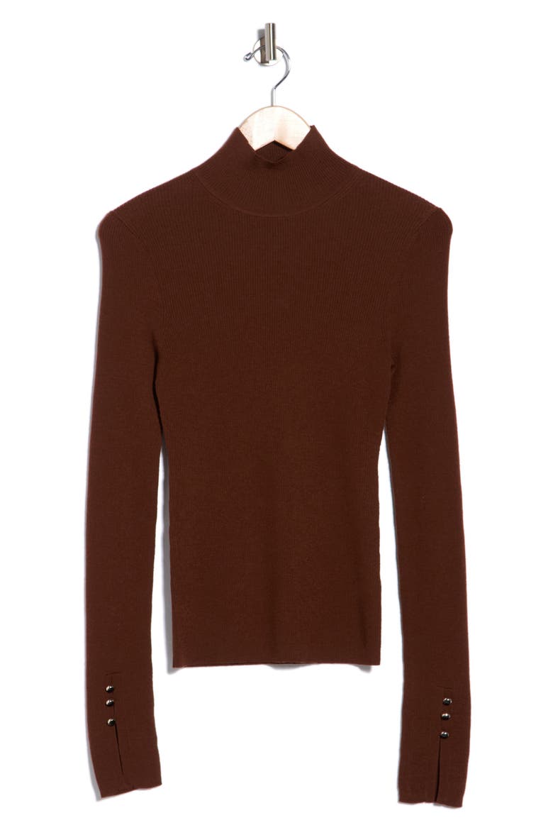 Jett Mock Neck Sweater, Main, color, BRUNETTE