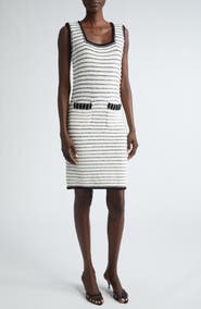 ST. JOHN Eyelash Tweed Sheath Dress