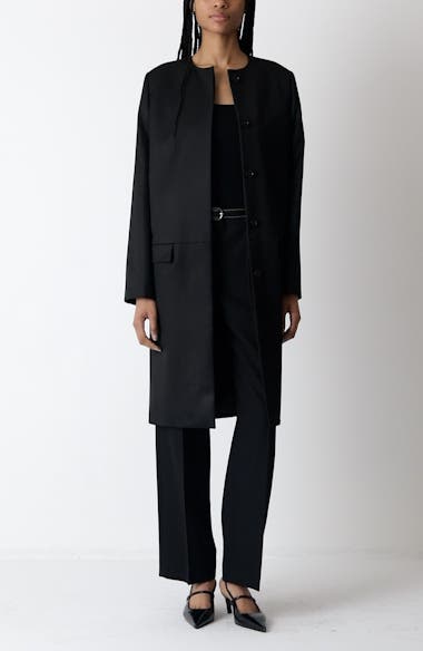 TOTEME Collarless Chintz Coat | Nordstrom