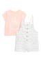 Kids' Graphic T-Shirt & Button Romper Set