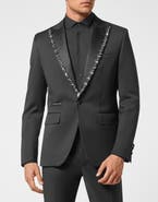 PHILIPP PLEIN Star Stud Wool Evening Blazer Men