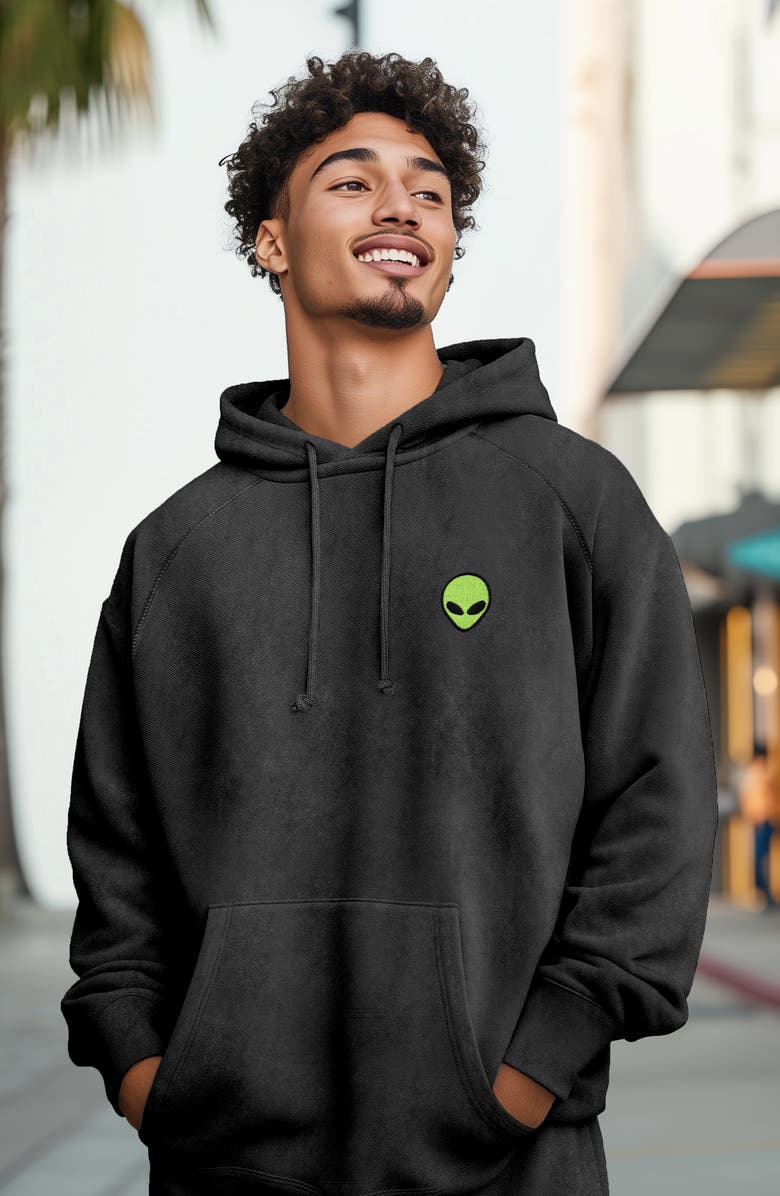 Dalix Alien Washed Sweatsuit, Alternate, color, Black