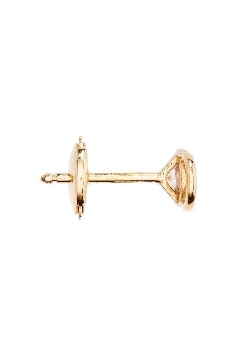 CO Lab Created Diamond Single Stud Earring, Alternate, color, YELLOW GOLD