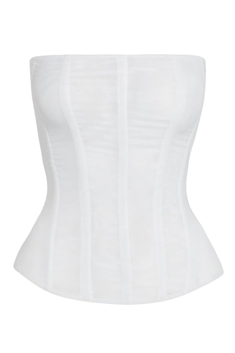 Muse Mesh Corset Top, Alternate, color, White