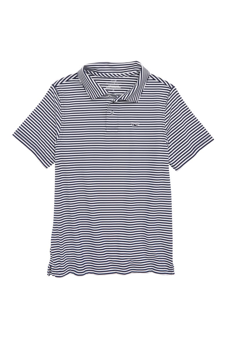 Feeder Stripe Performance Polo, Main, color, DEEP BAY