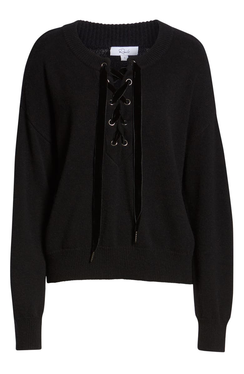 Rails Olivia Lace-Up Sweater, Alternate, color, 
