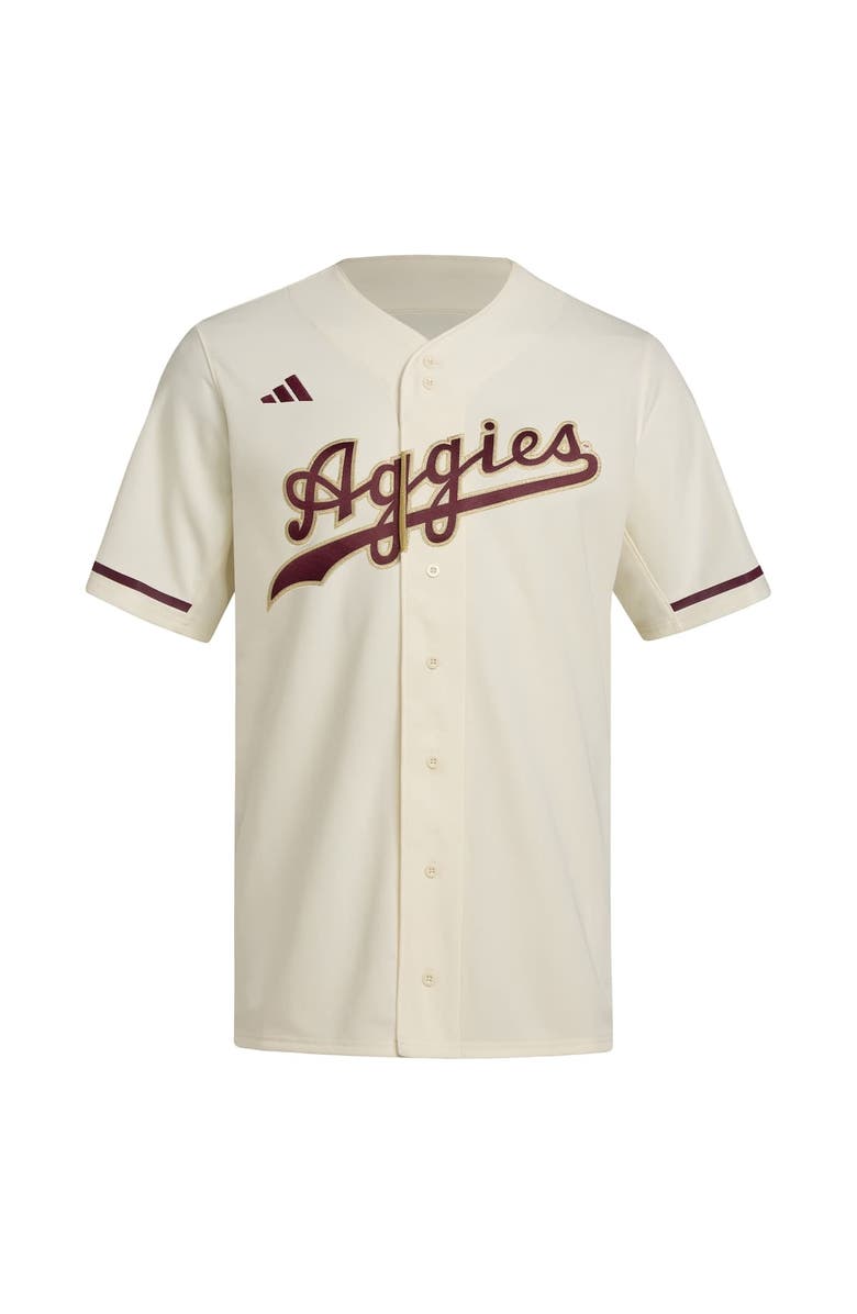 adidas Men's adidas Cream Texas A&M Aggies Replica Baseball Jersey, Alternate, color, Cream