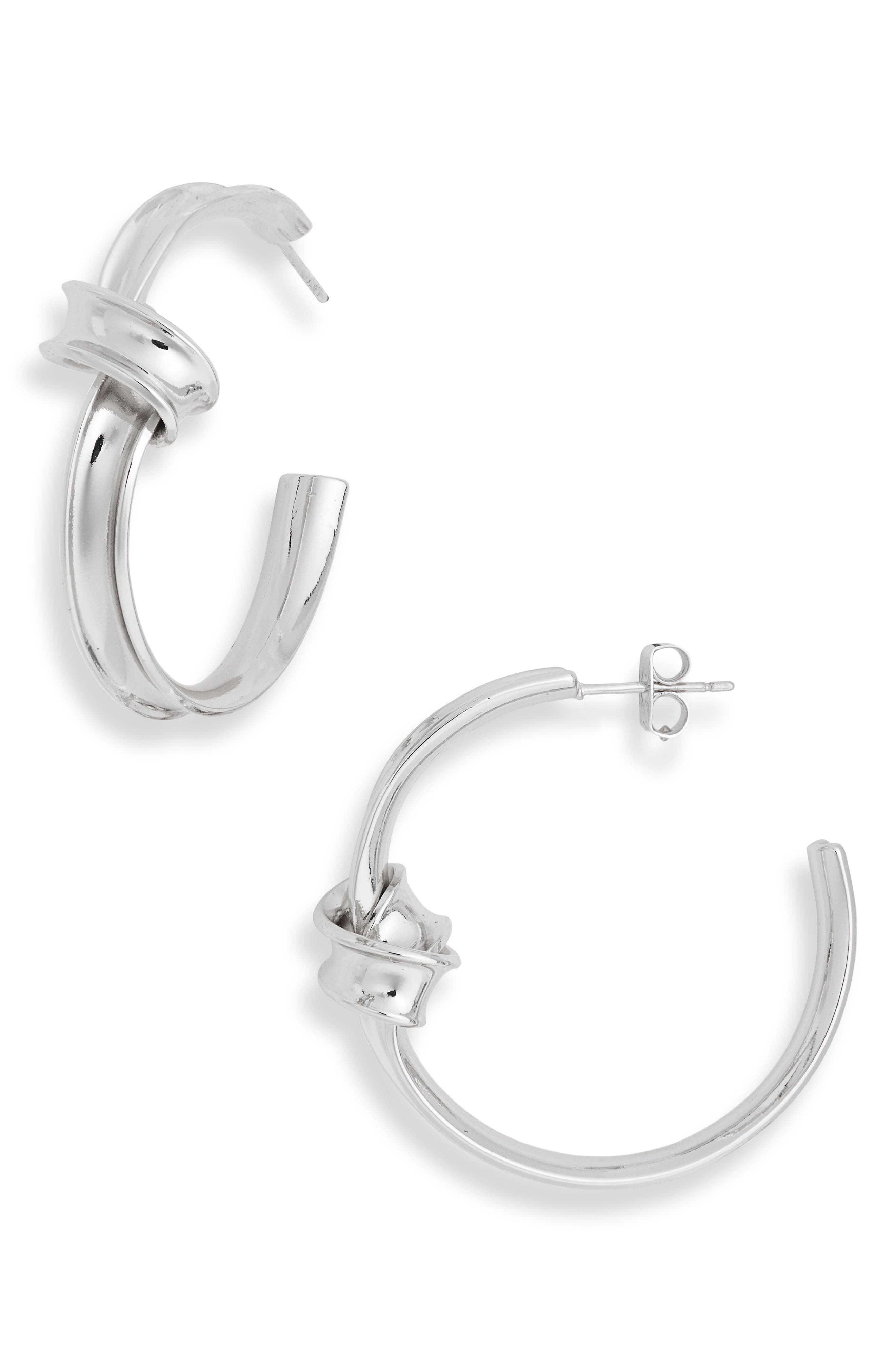 NORDSTROM RACK Twisted Knot Hoop Earrings