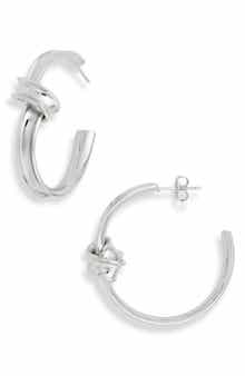 NORDSTROM RACK Twisted Knot Hoop Earrings