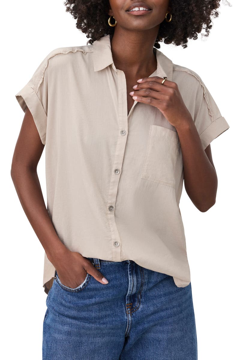 Splendid Paige Button-Up Shirt, Main, color, Fawn