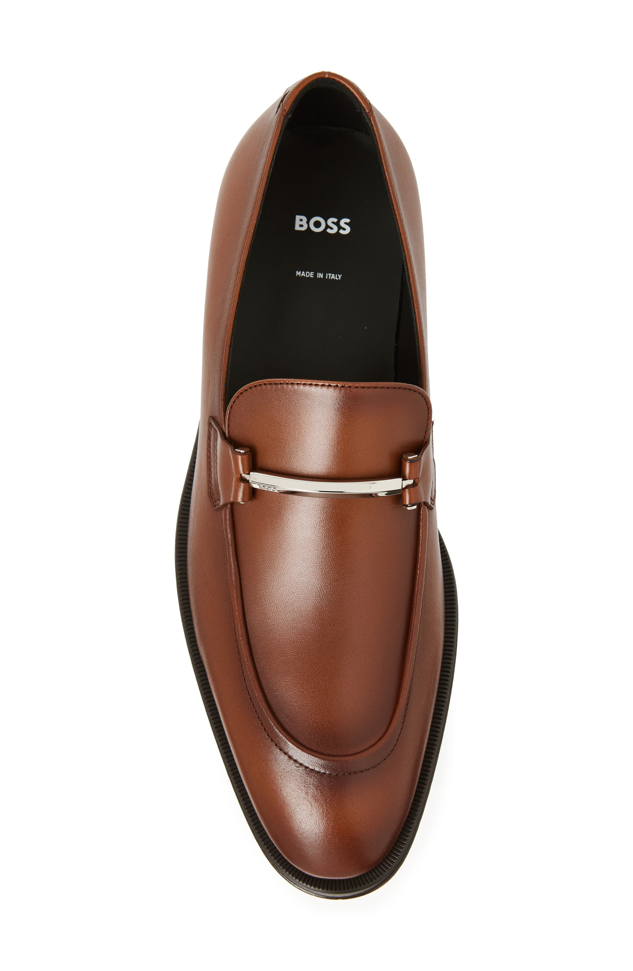 BOSS Derrek Apron Toe Bit Loafer, Alternate, color, Medium Brown