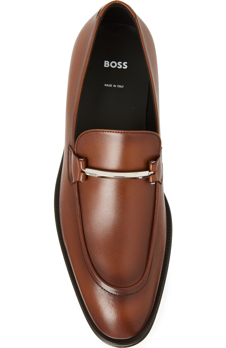BOSS Derrek Apron Toe Bit Loafer, Alternate, color, Medium Brown