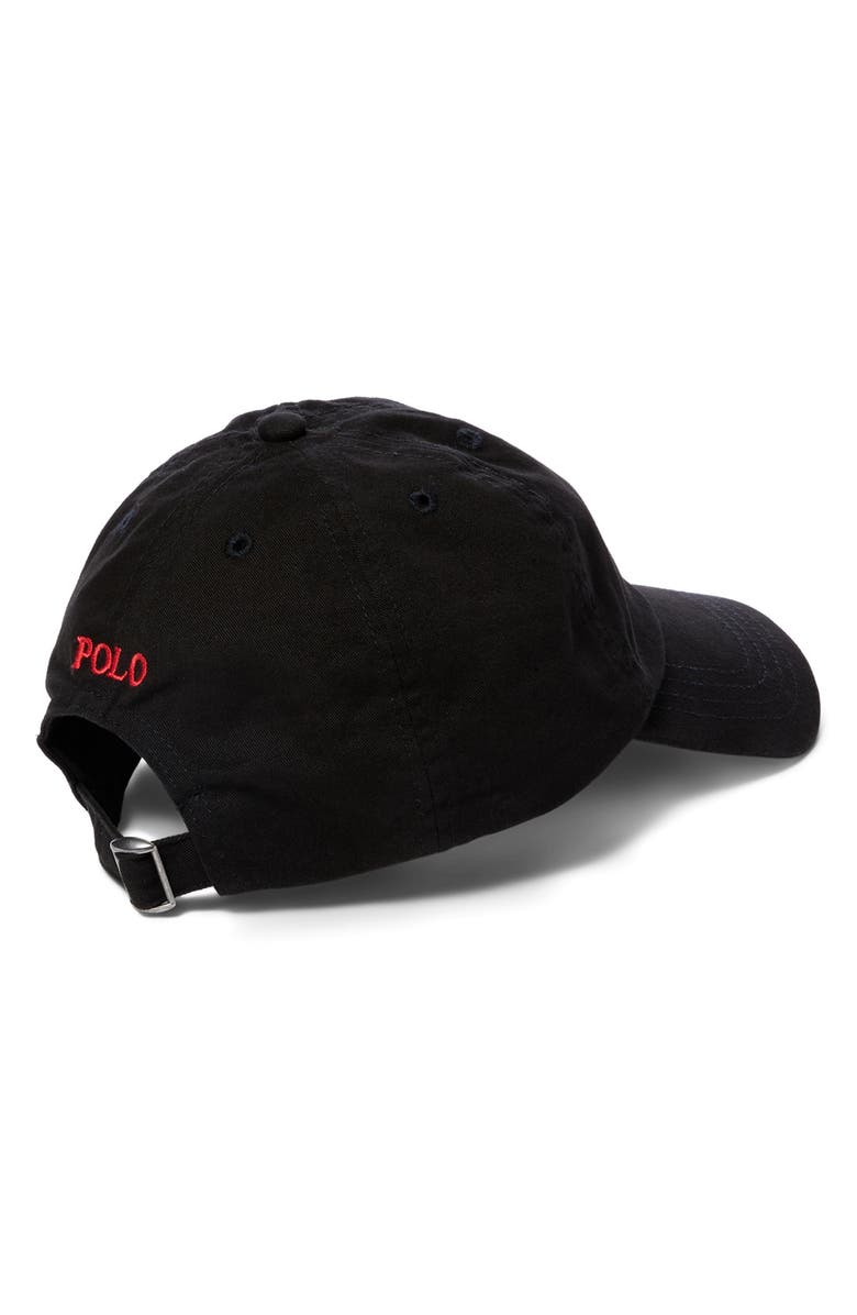 Polo Ralph Lauren Chino Adjustable Baseball Cap, Alternate, color, Black