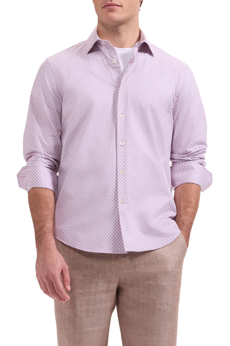 James OoohCotton® Floral Print Button-Up Shirt, Main, color, DUSTY PINK