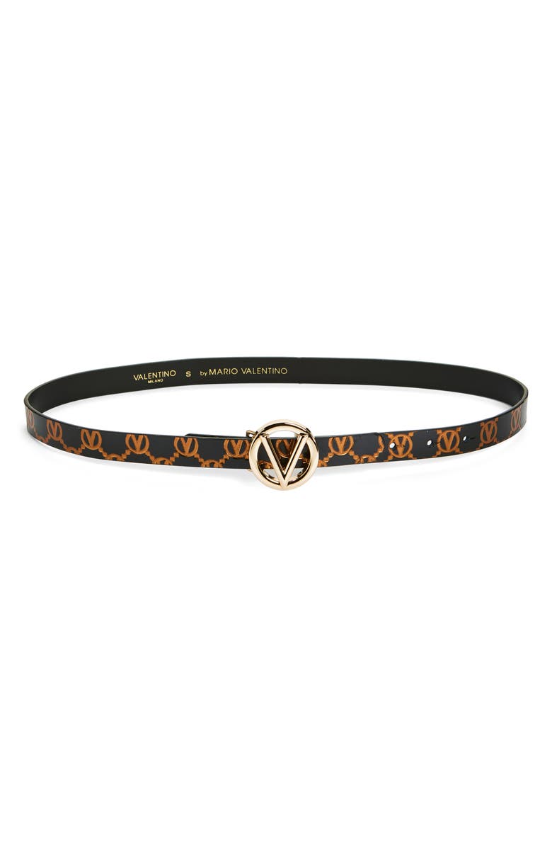 VALENTINO BY MARIO VALENTINO Giusy Baby Monogram Logo Buckle Belt, Main, color,