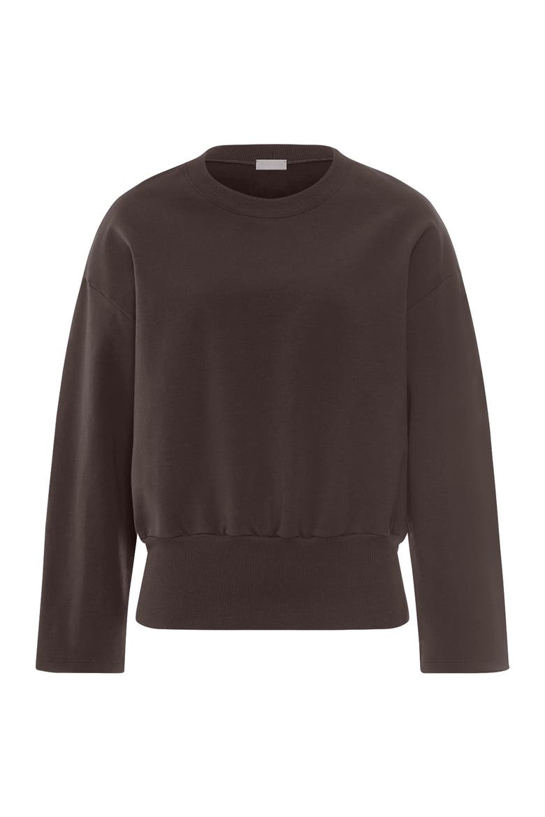 Natural Living Cotton Blend French Terry Sweatshirt, Main, color, Dark Mocha