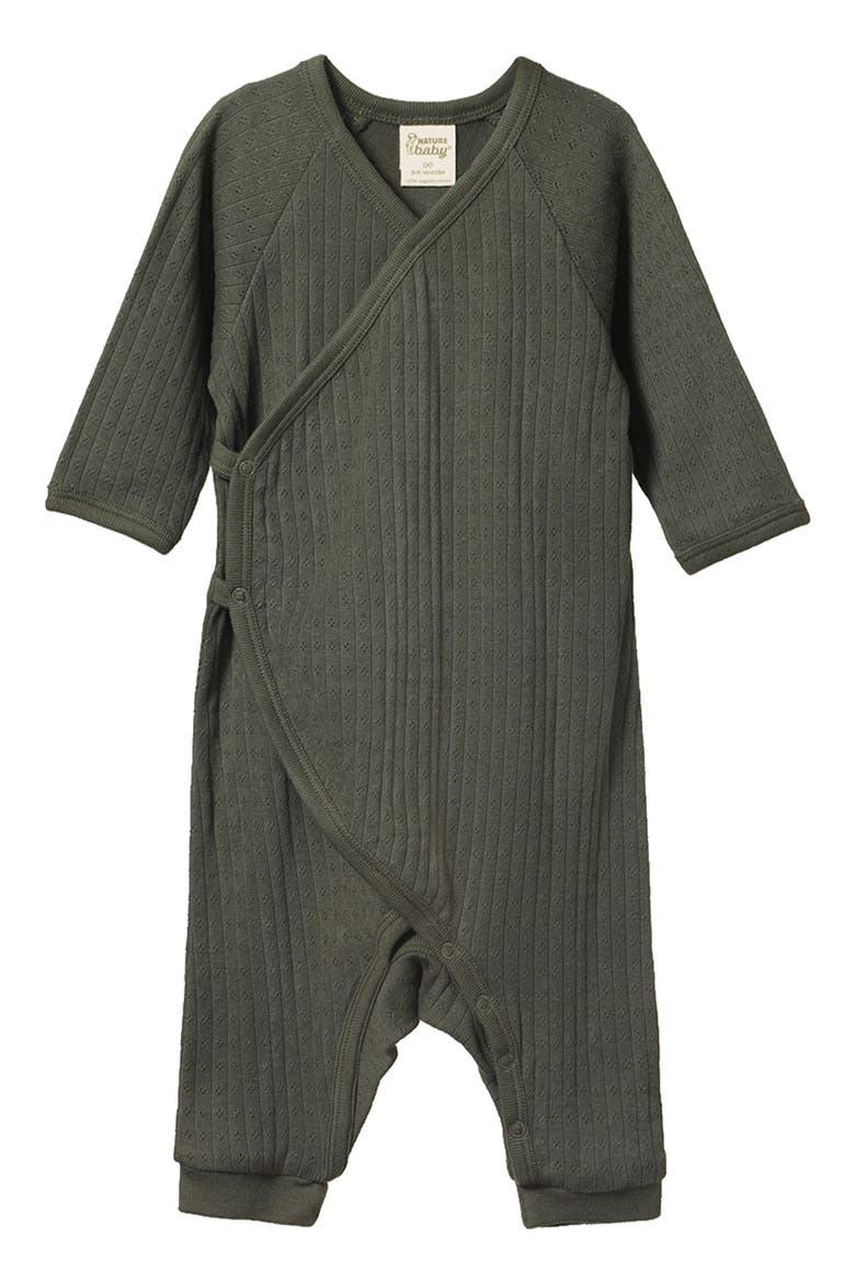 Grow Pointelle Wrap Romper, Main, color, THYME